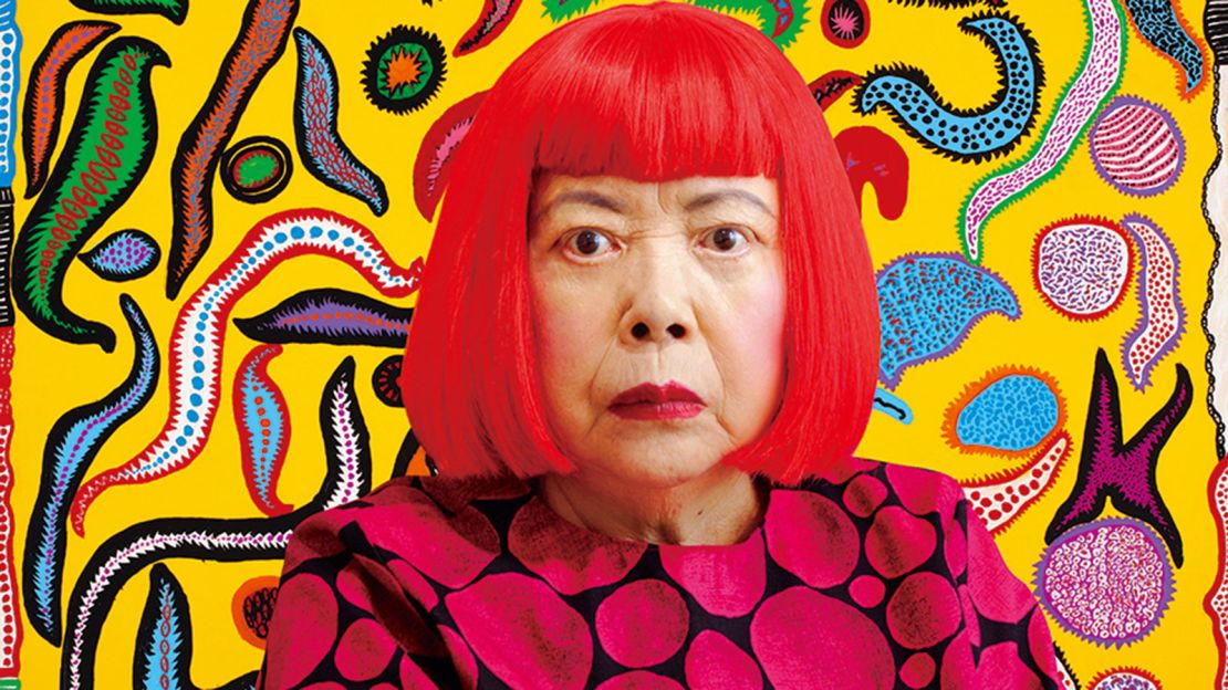 Sporting a vermillion wig and, often, clothes printed with her own paintings, Kusama is one of the art world's most recognizble figures.
