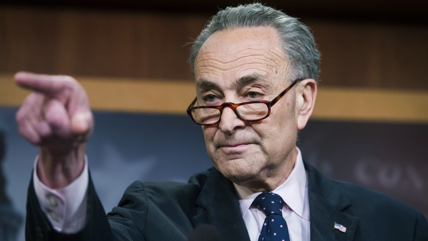 Senate Minority Leader Charles Schumer holds a news conference after James Comey's firing on Tuesday, May 9. Schumer sharply criticized the President's decision and <a href="http://www.cnn.com/2017/05/09/politics/congress-reacts-james-comey-firing/" target="_blank">called for a special prosecutor</a> to investigate Russian meddling and any connection to Trump aides.