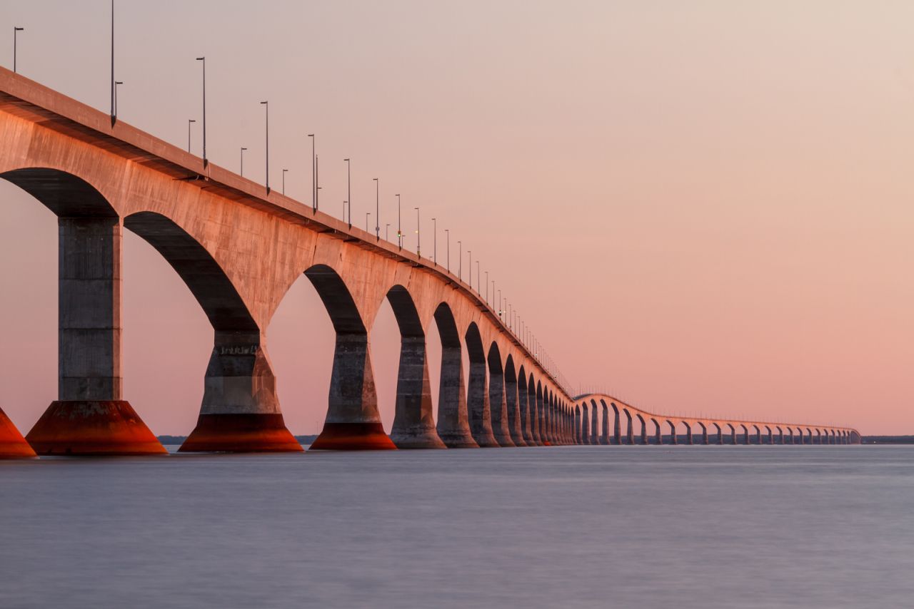 <strong>Confederation Bridge: </strong>Canada's longest bridge, this 8-mile-long island icon opened in 1997. It connects PEI to the New Brunswick mainland. 