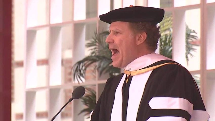Will Ferrell sings during USC grad  speech_00011615.jpg