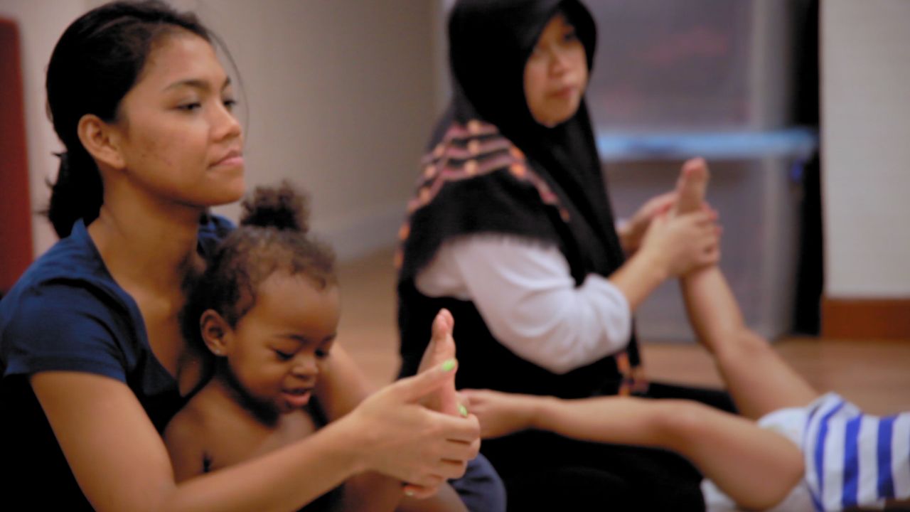 There are roughly 330,000 domestic helpers in Hong Kong.