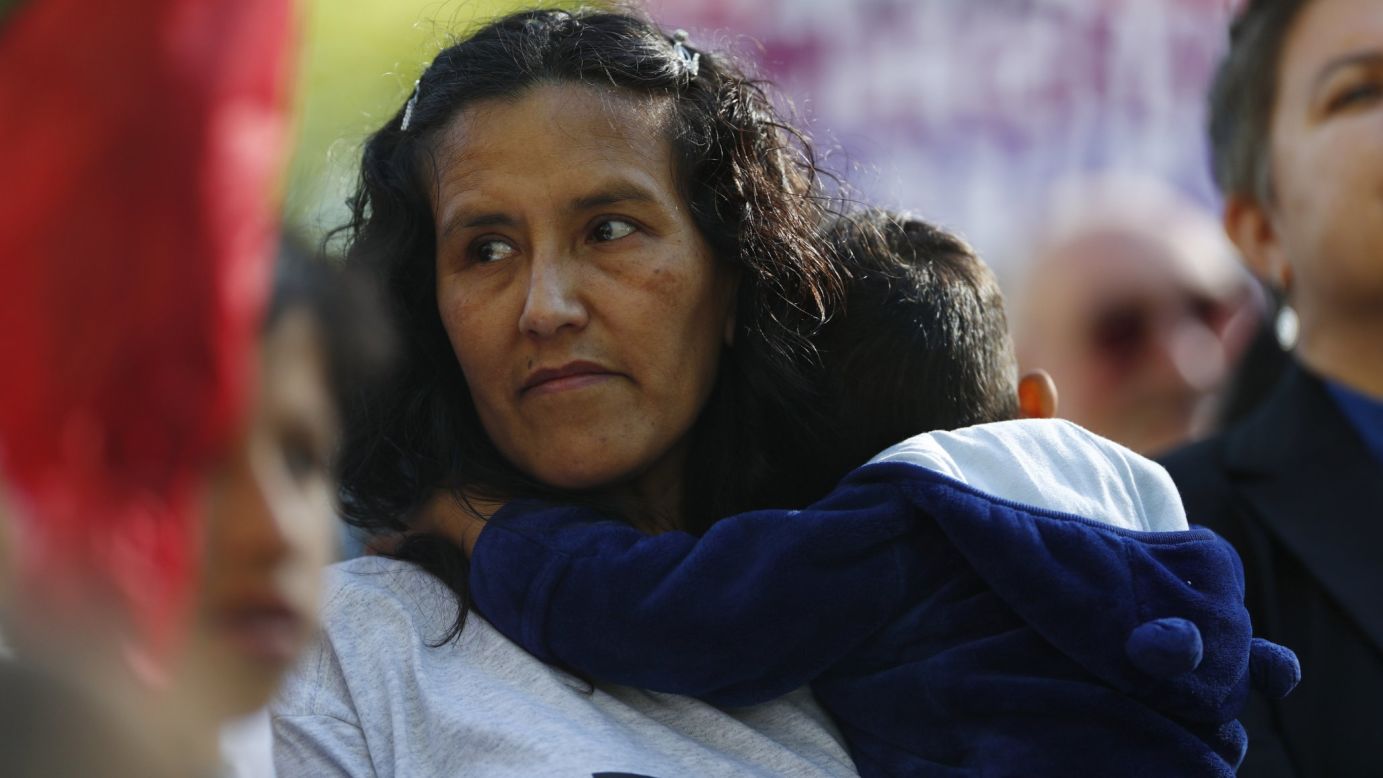 Jeanette Vizguerra, a Mexican immigrant who has lived in a Denver church to avoid immigration authorities for the past three months, speaks after leaving the church on Friday, May 12. Supporters say Vizguerra has <a href="http://www.cnn.com/2017/05/12/us/colorado-deportation-stays-vizguerra-hernandez/" target="_blank">won a two-year deportation delay.</a> 