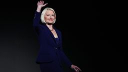 Callista Gingrich, wife of Former Speaker of the House Newt Gingrich waves to the crowd during the third day of the Republican National Convention on July 20, 2016 at the Quicken Loans Arena in Cleveland, Ohio. 