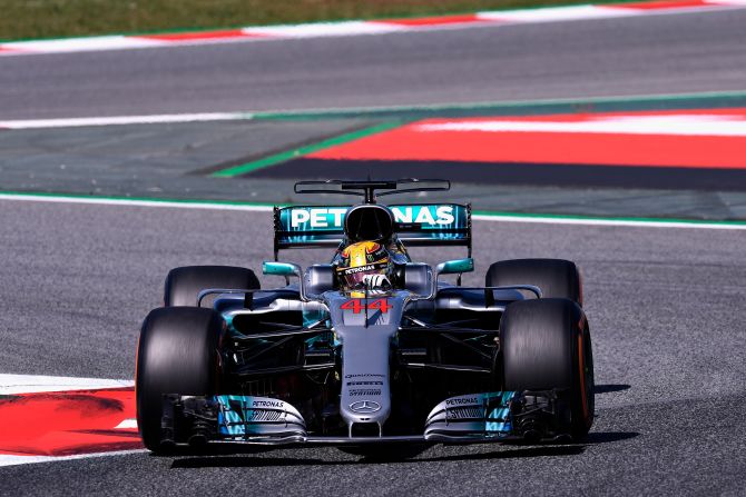 Hamilton on track in Barcelona. Sunday's win was the Briton's 55th of his career and sees him close the gap on leader Vettel at the top of the 2017 Drivers' Championship to six points. 