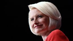 WASHINGTON, DC - FEBRUARY 10:  Callista Gingrich introduces her husband, Republican presidential candidate and former Speaker of the House Newt Gingrich, during the Conservative Political Action Conference (CPAC) at the Marriott Wardman Park February 10, 2012 in Washington, DC. Thousands of conservative activists are attending the annual gathering in the nation's capital.  (Photo by Win McNamee/Getty Images)