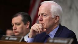 WASHINGTON, DC - MAY 08:  Senate Judicary Committee member Sen. John Cornyn (R-TX) listens to witnesses during a subcommittee hearing on Russian interference in the 2016 election in the Hart Senate Office Building on Capitol Hill May 8, 2017 in Washington, DC. Former acting Attorney General Sally Yates testified to the subcommittee that she had warned the White House about contacts between former National Security Advisor Michael Flynn and Russia that might make him vulnerable to blackmail.  (Photo by Chip Somodevilla/Getty Images)