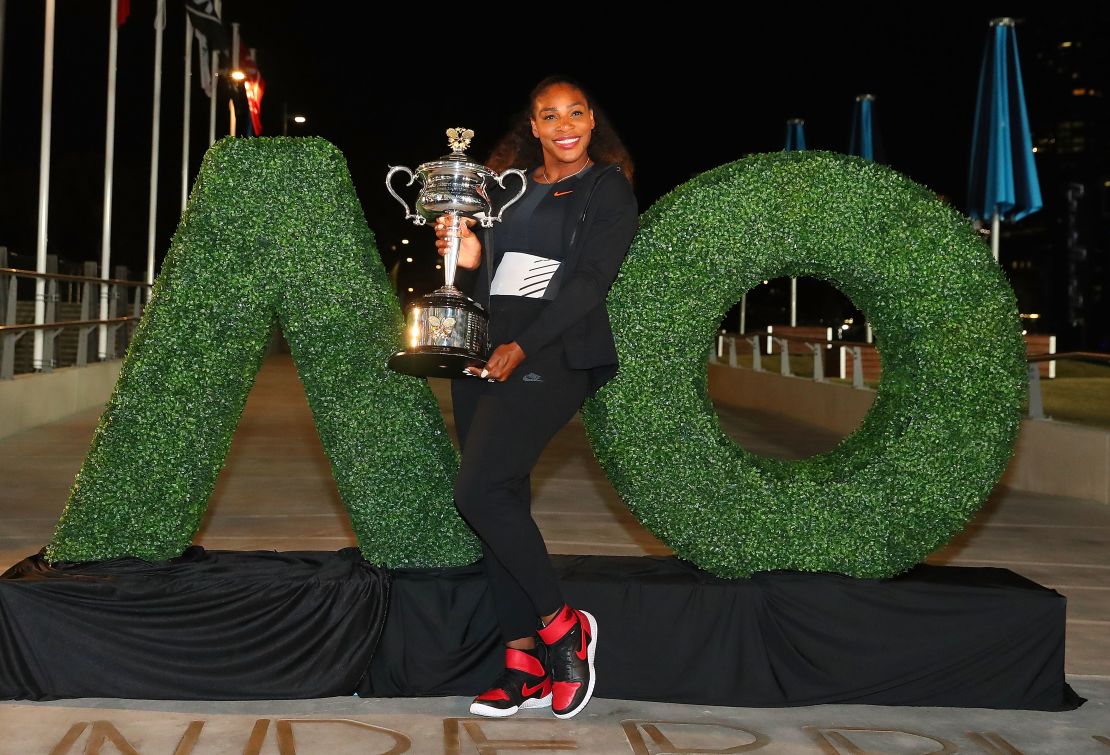 Williams won her 23rd grand slam in January, at the Australian Open. It later transpired she was about eight weeks pregnant.
