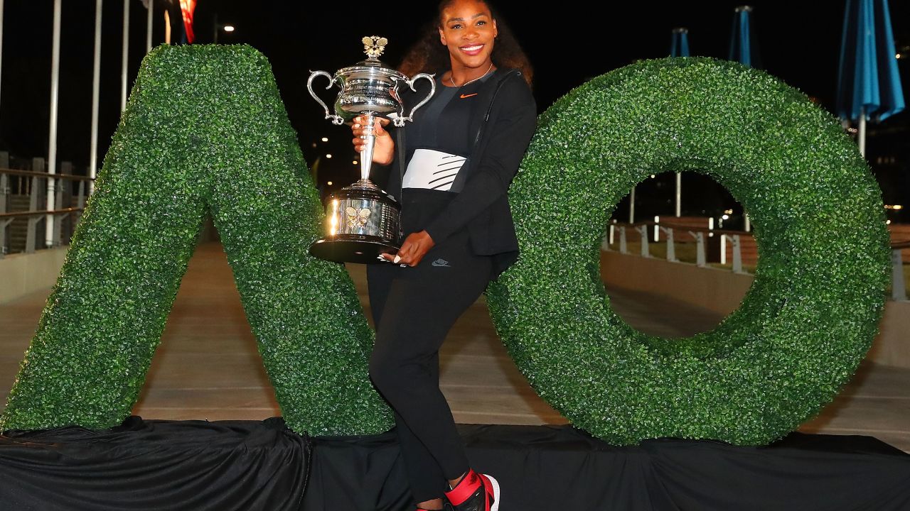Williams won her 23rd grand slam in January, at the Australian Open. It later transpired she was about eight weeks pregnant.