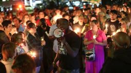Wes Bellamy speaks in support of removal of confederate monuments during a counter-protest against those on Saturday evening gathered to call on officials to halt the removal of a Gen. Robert E. Lee statue in Charlottesville, Va., Sunday, May 14, 2017. (Ryan M. Kelly/The Daily Progress via AP)
