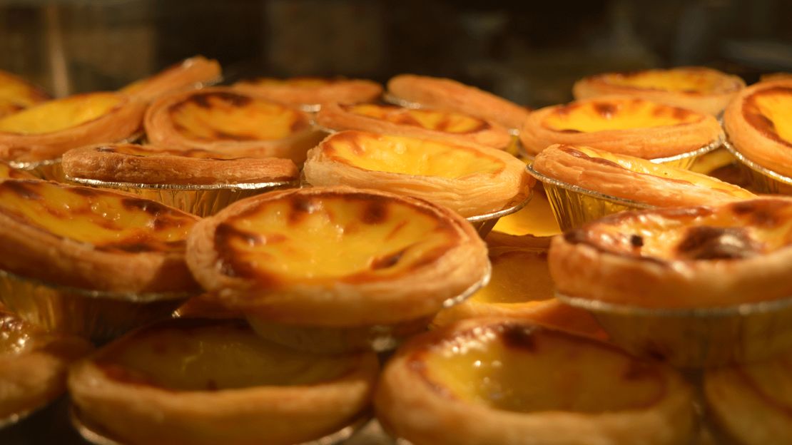 Portuguese-style egg tart is one of the most popular desserts in Shanghai.