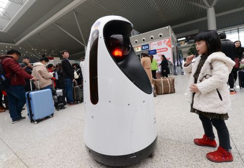 Designed for use in transport hubs, E-Patrol Robot Sheriff is currently on the beat in Zhengzhou East Railway Station, China. Using a system of cameras, the robot moves autonomously through public spaces and has facial recognition technology. As well as detecting fires and potential safety hazards, <a href="http://finance.sina.com.cn/roll/2017-02-12/doc-ifyamkpy8908614.shtml" target="_blank" target="_blank">local media reports</a> that the robot can cross-reference faces to police databases, and will follow a wanted person until the police arrive.