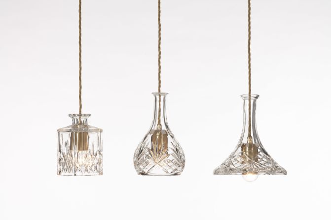 Crafted from hand cut lead crystal, the Decanterlights are inspired by the drinks decanters found in a traditional British drawing room.<br />