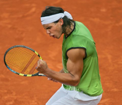 A lot has changed since a 19-year-old Rafael Nadal became only the second man in history to win Roland Garros at the first attempt. The bulging biceps, long hair and headband remain, but the Spaniard's sense of style has certainly changed.