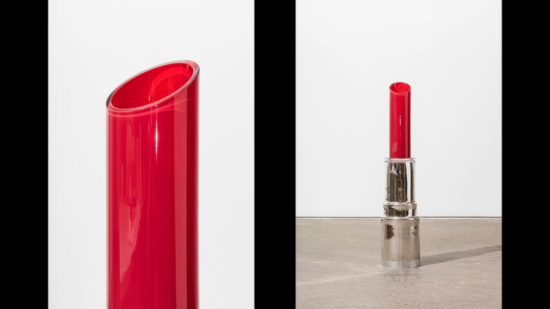 Designer ?sa Jungnelius created a series of colorful lipsticks using glass, leather and mirrors. 