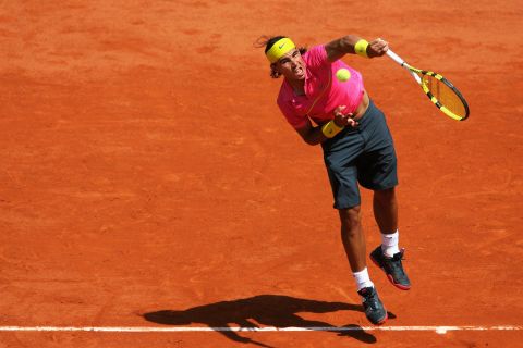 Nadal's first dramatic transformation came in 2009. Gone were the sleeveless shirts and three-quarter lengths, in came the sleeves and fluorescent, clashing colors. Perhaps it was the sleeves restricting the powerful arms (or maybe a knee injury), but Nadal suffered the first of only two French Open defeats. Despite a shock fourth-round loss to Robin Soderling, Nadal set a record of 31 consecutive wins at Roland Garros.