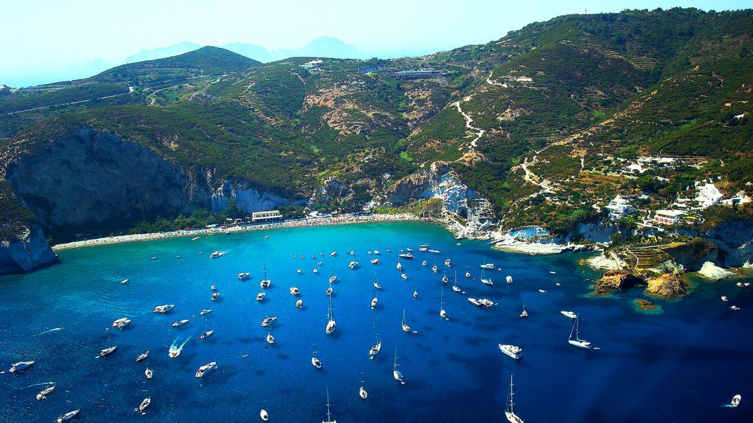 <strong>Ponza isle, Pontine Islands archipelago: </strong>The Pontine Islands lie in the Tyrrhenian Sea to the west of Naples. They comprise Ponza, the main island, along with Palmarola, Zannone and Gavi, plus Ventotene and Santo Stefano to the southeast, closer to the mainland. Stunning natural scenery, secluded beaches and island chic make these popular but unspoilt tourist spots.