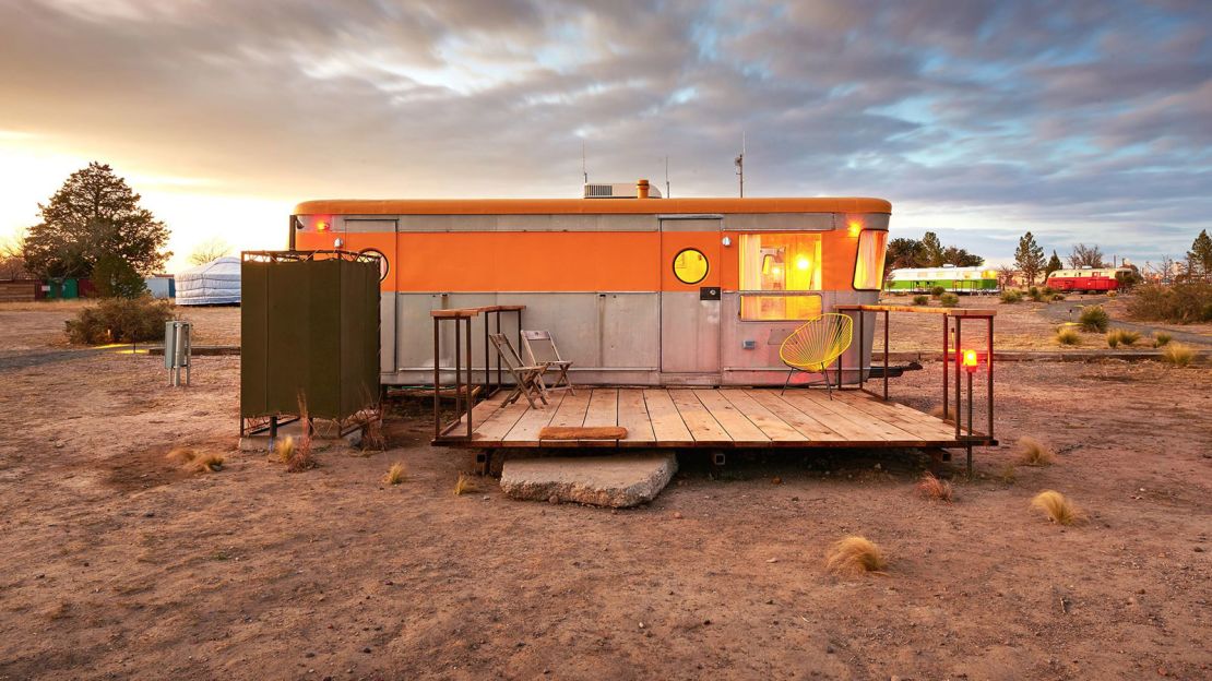El Cosmico is located in the west Texas town of Marfa, which has a population of around 2,000.