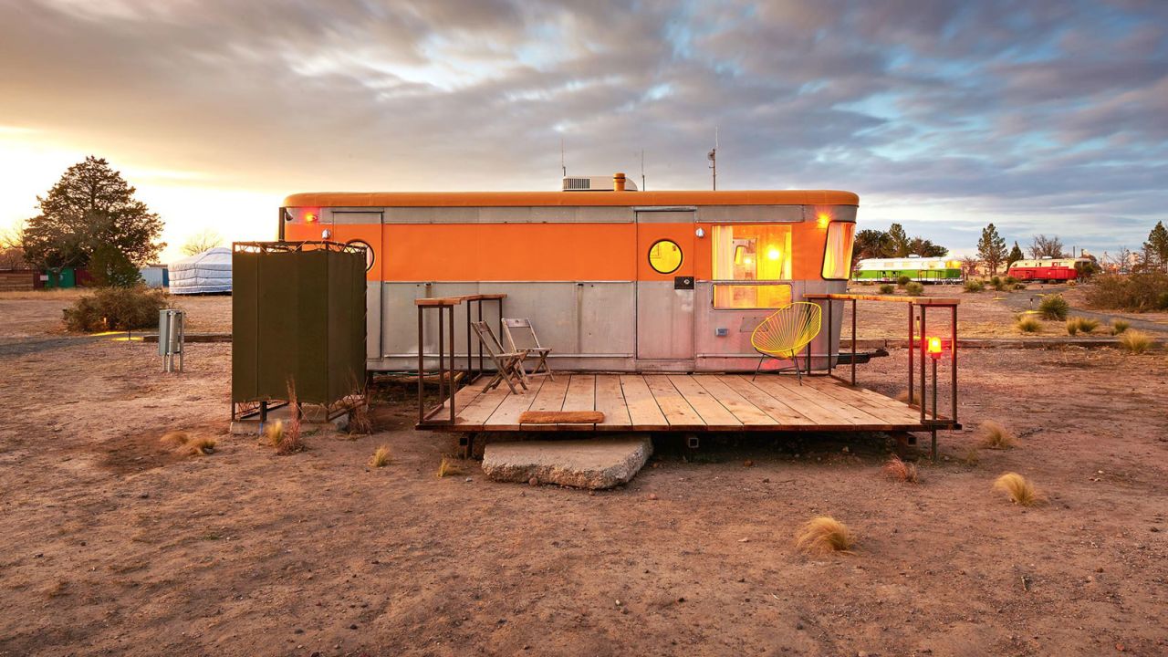 El Cosmico is located in the west Texas town of Marfa, which has a population of around 2,000.