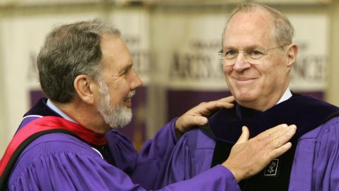 Kennedy receives an honorary degree at New York University in May 2006.