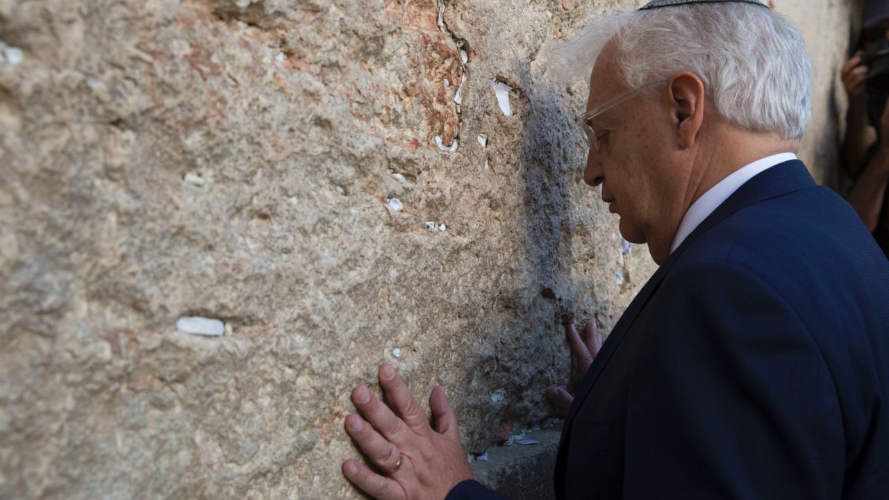 The new US Ambassador to Israel, David Friedman, visited the wall Monday.