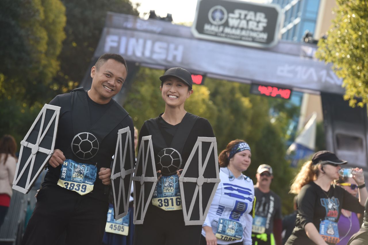 Within the "Star Wars" races, there are Dark and Light Side versions to cater to those who might prefer to run in an Ewok outfit versus a Boba Fett. 