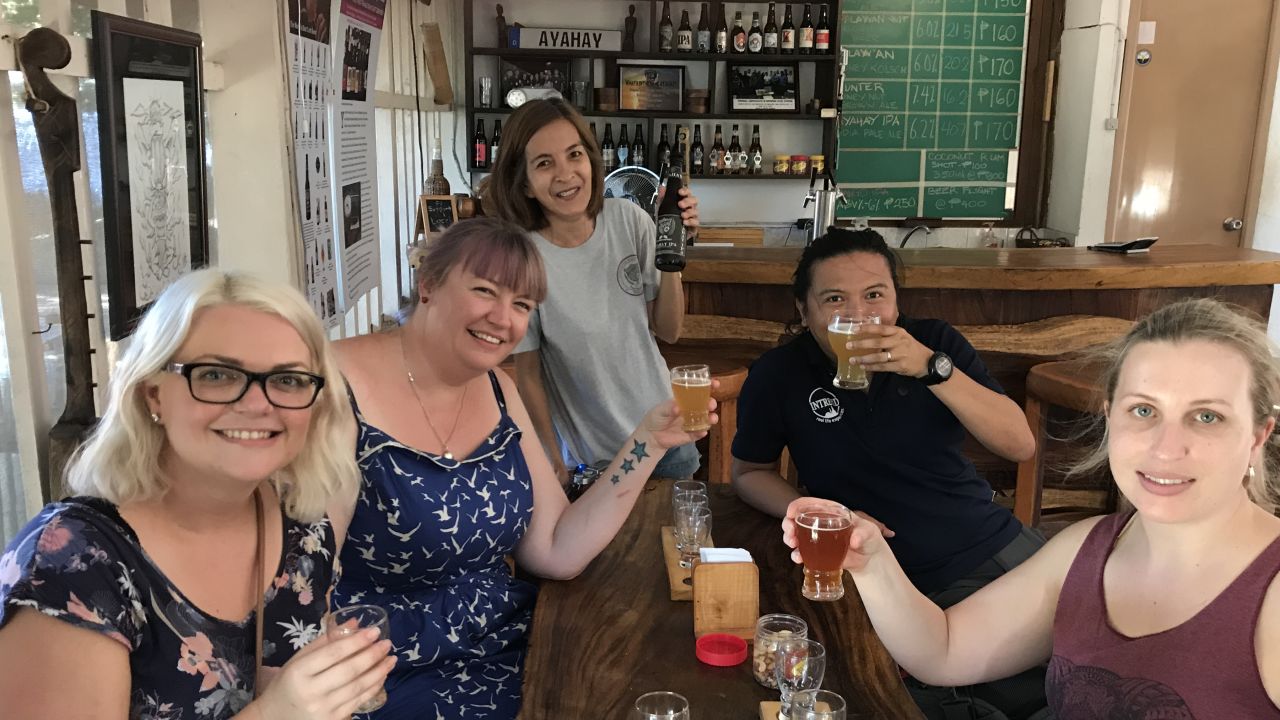 Guests at Palaweno Brewery.