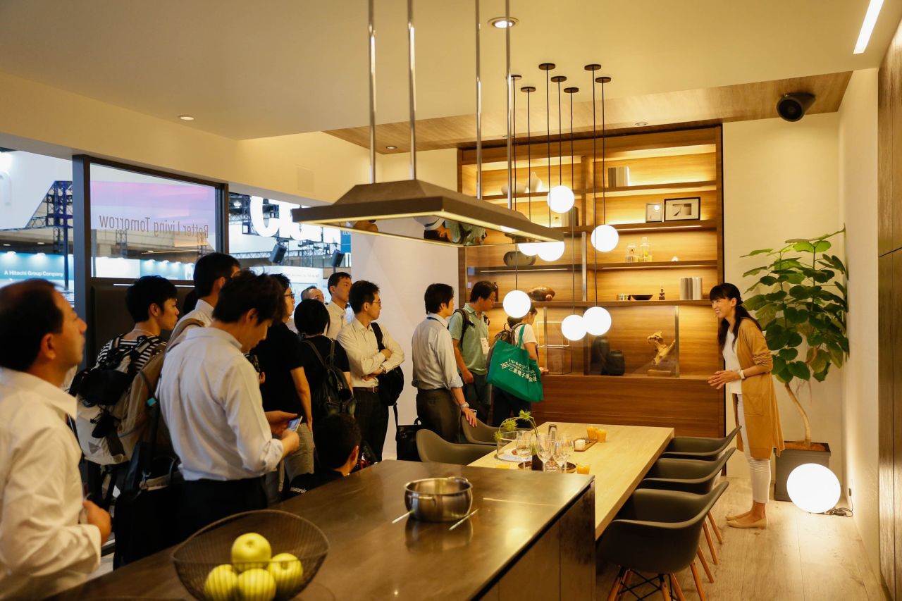 ... and the TV can serve as a glass pane of a cabinet. You can slide it to access the shelves behind it, or adjust the height of the display.<br />The transparent television was first unveiled in Japan at the Consumer Electronics Show in 2016.