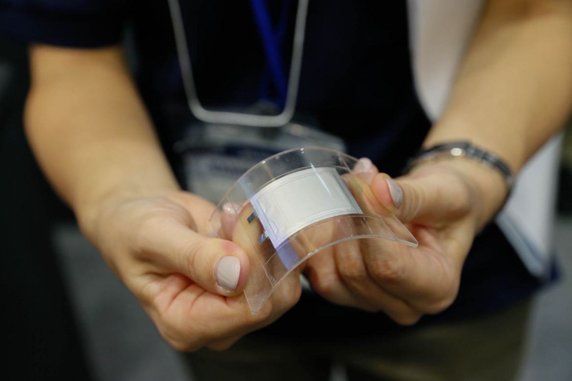 In the future this bendable lithium ion battery could be used in smart clothing, watches and fitness bands. It can bend and twist up to 25 degrees without damaging the battery.<br /><br />Unveiled at Japanese technology fair Ceatec in 2016, Panasonic's bendable battery could further provide scope for curved designs and foldable smartphones.<br />