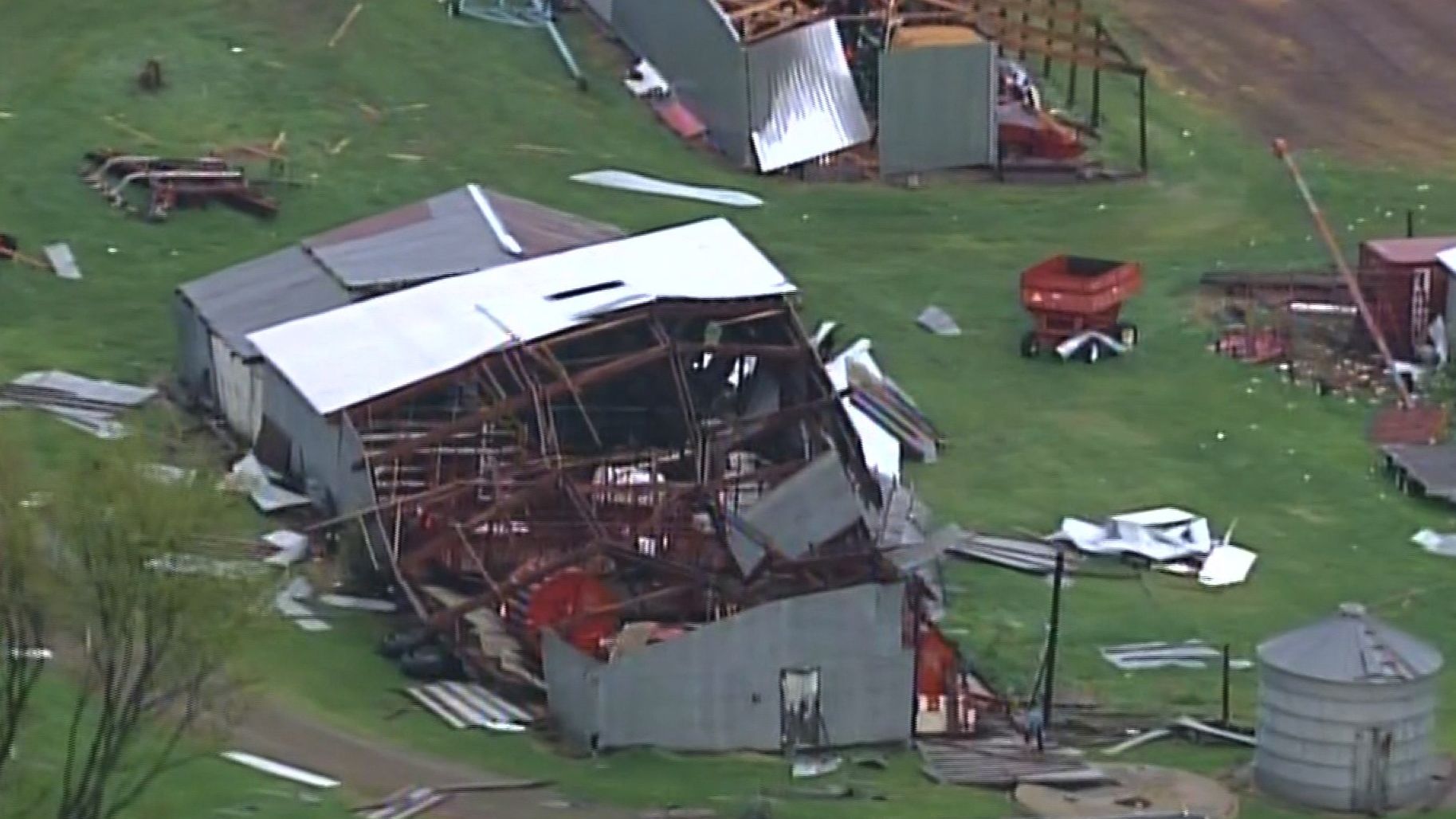 Structures near Chetek, Wisconsin, were hit by what state officials said was a tornado. 