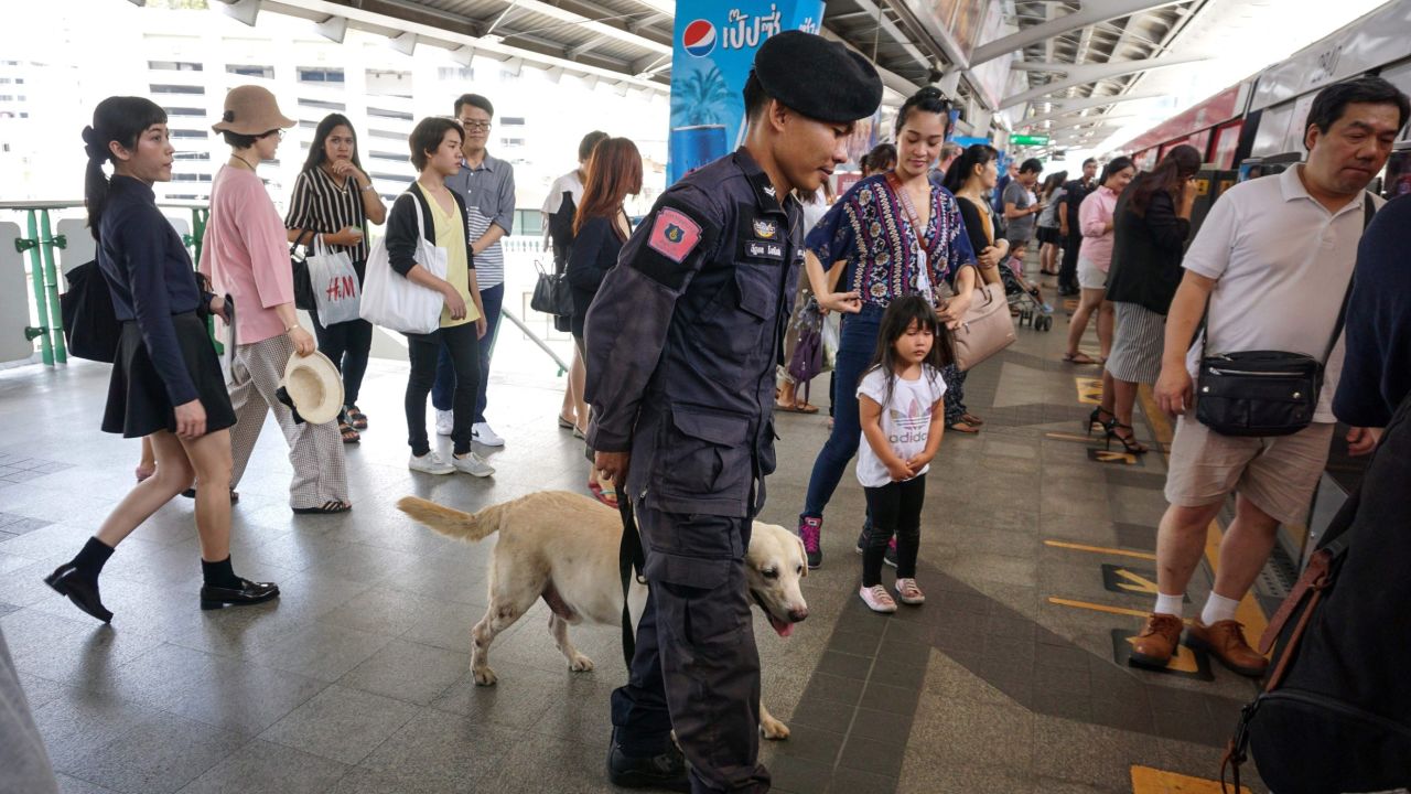 Thai policeman won't pass up on a chance to pounce on drug smugglers.
