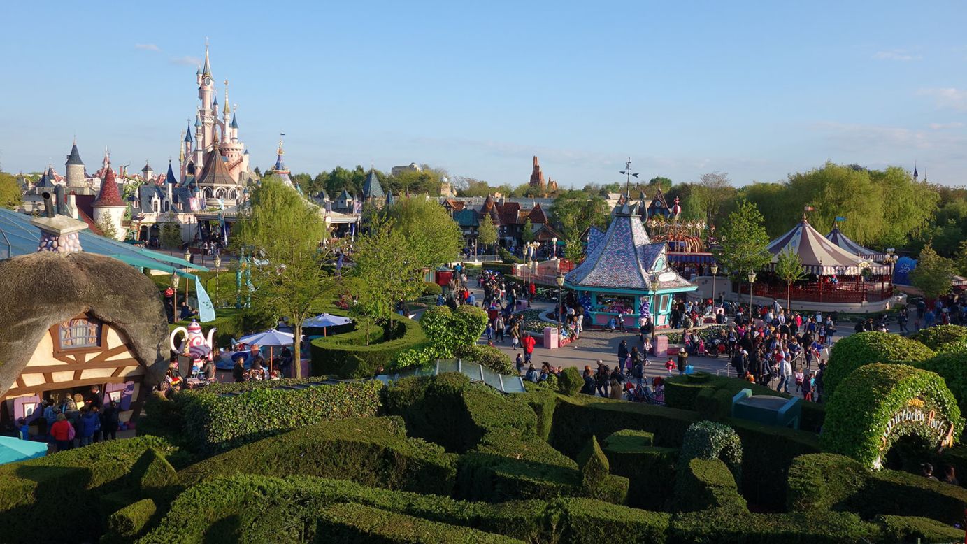 <strong>Fantasyland:</strong> A view of Disneyland Paris' Fantasyland, as seen from the top of the Queen of Hearts' castle.