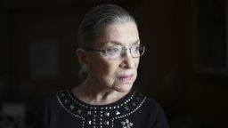 Justice Ruth Bader Ginsburg in her chambers in Washington, Aug. 23, 2013. Ginsburg on July 14, 2016, apologized for her recent remarks about the candidacy of Donald Trump, saying "On reflection, my recent remarks in response to press inquiries were ill-advised, and I regret making them."