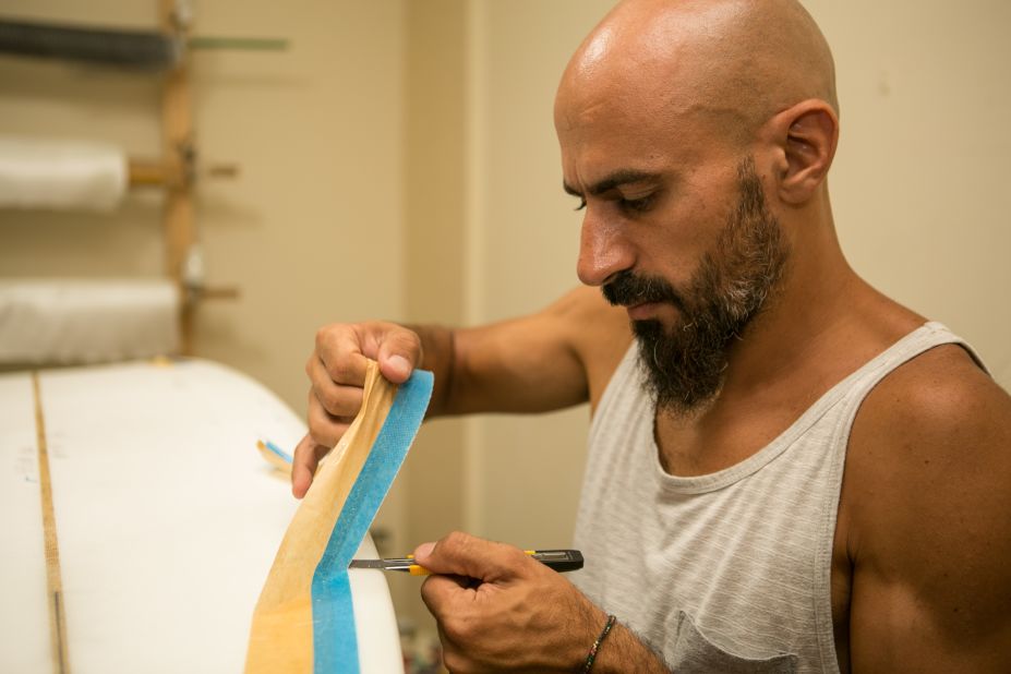 Lebanese surfboard shaper Paul Abbas learned how to make surfboards on YouTube after he struggled to find boards on sale within the region.<br />