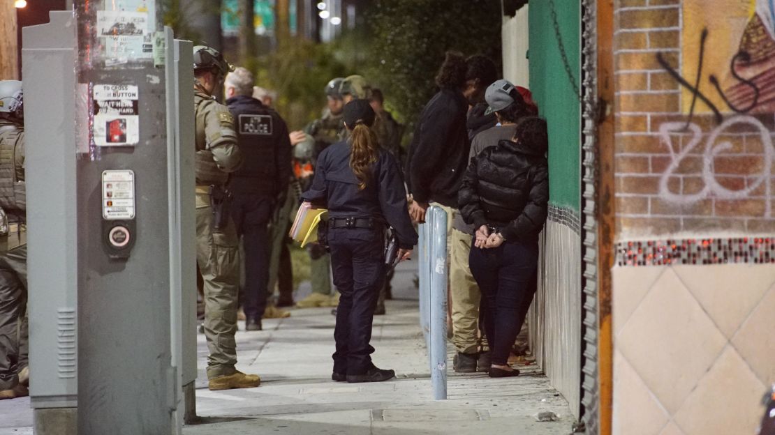 Authorities carried out the largest crackdown of MS-13 members in Los Angeles history. They also found suspected human trafficking victims of the gang. 