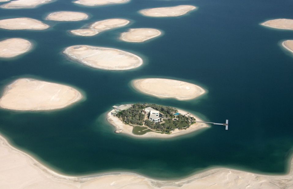 The World or World Islands is an artificial archipelago in  Dubai, United Arab Emirates. The various islands form a world map that can be seen from an aerial view.