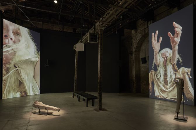 <a  target="_blank" target="_blank">Jesse Jones</a>' "Tremble Tremble,"  created for the Irish Pavilion, is a combination of performance, film and installation, and attempts to reclaim the witch as a feminist symbol. 