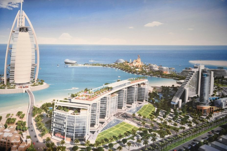 The whole project will add 2,400 hotel rooms to Dubai's Jumeirah Beach, and with completion penciled in for late 2020, will come just in time for Expo 2020.