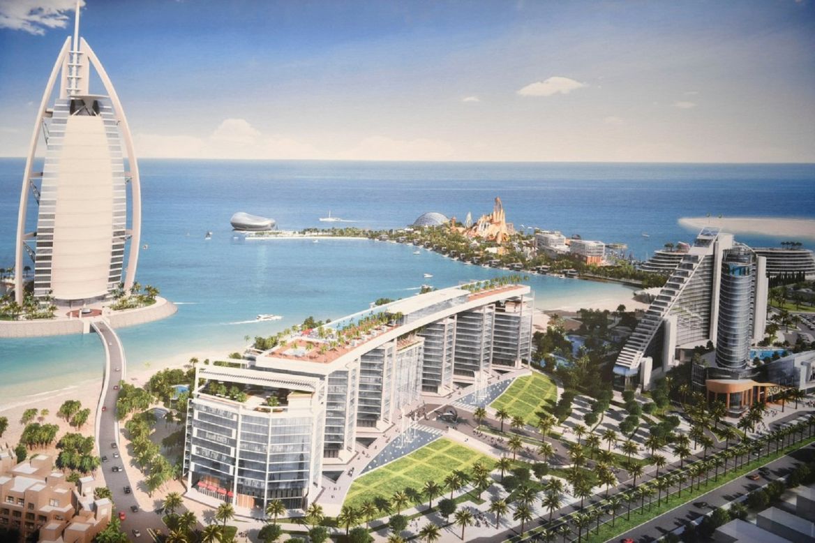 The whole project will add 2,400 hotel rooms to Dubai's Jumeirah Beach, and with completion penciled in for late 2020, will come just in time for Expo 2020.