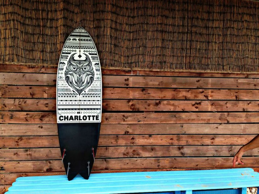 90% of Abbas' surfboards are custom made. 