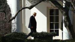 WASHINGTON, DC - FEBRUARY 24:  U.S. President Donald Trump walks to the Oval Office after arriving back at the White House, on February 24, 2017 in Washington, DC. President Trump made the short trip to National Harbor in Maryland to speak at CPAC, the Conservative Political Action Conference.  (Photo by Mark Wilson/Getty Images)
