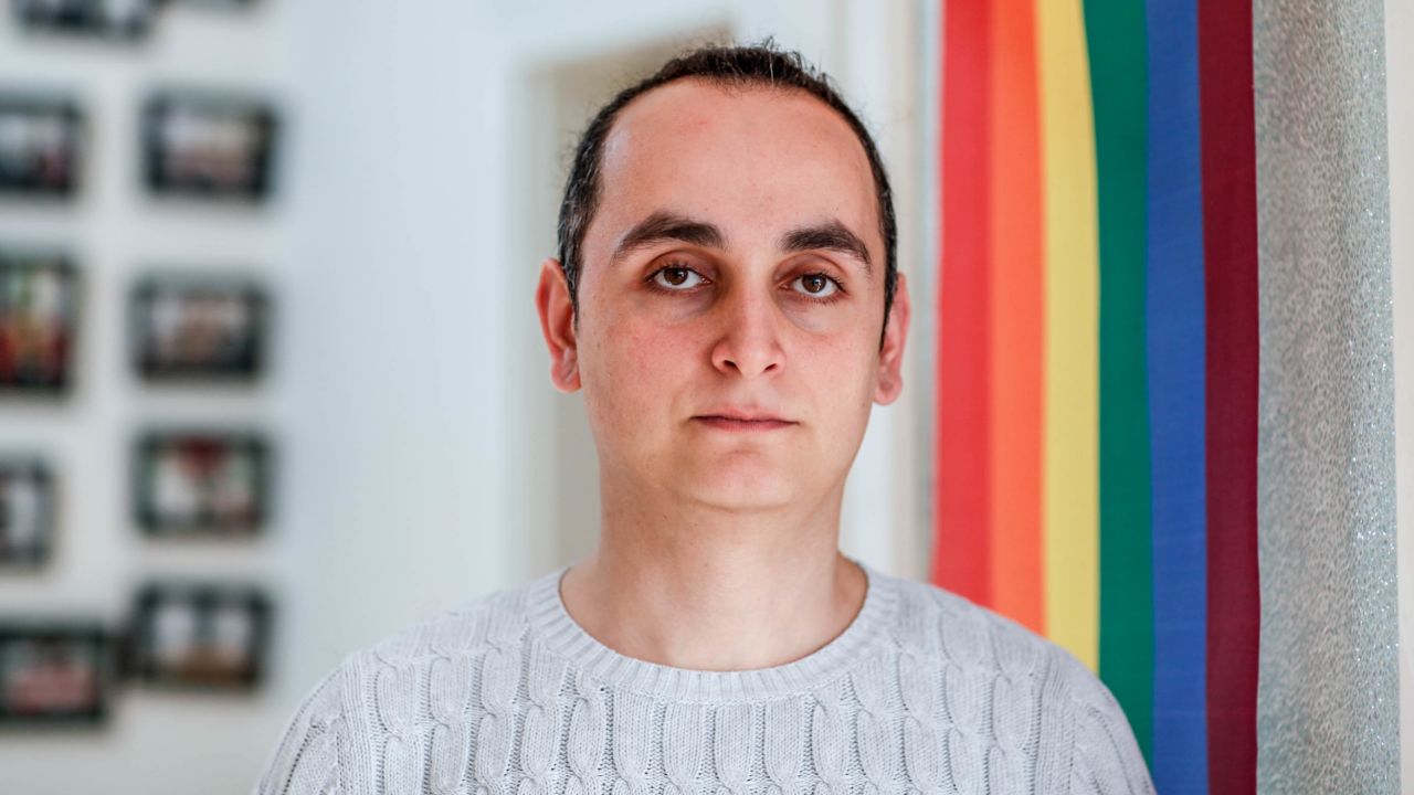 Kemal Ordek, author, activist and director of the Red Umbrella Organization Sexual Health and Human Rights at the organization's headquarters in Ankara in April.
