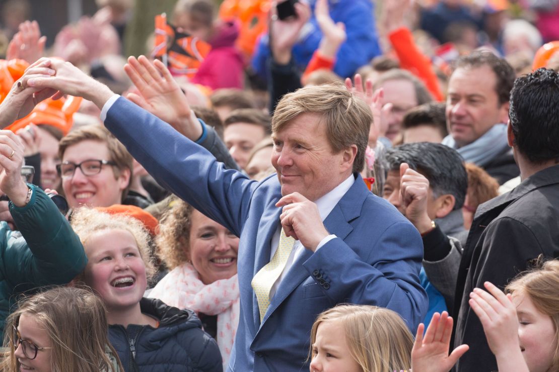 King Willem-Alexander of The Netherlands attends celebrations marking his 49th birthday on King's Day on April 27, 2016, in Zwolle, the Netherlands.