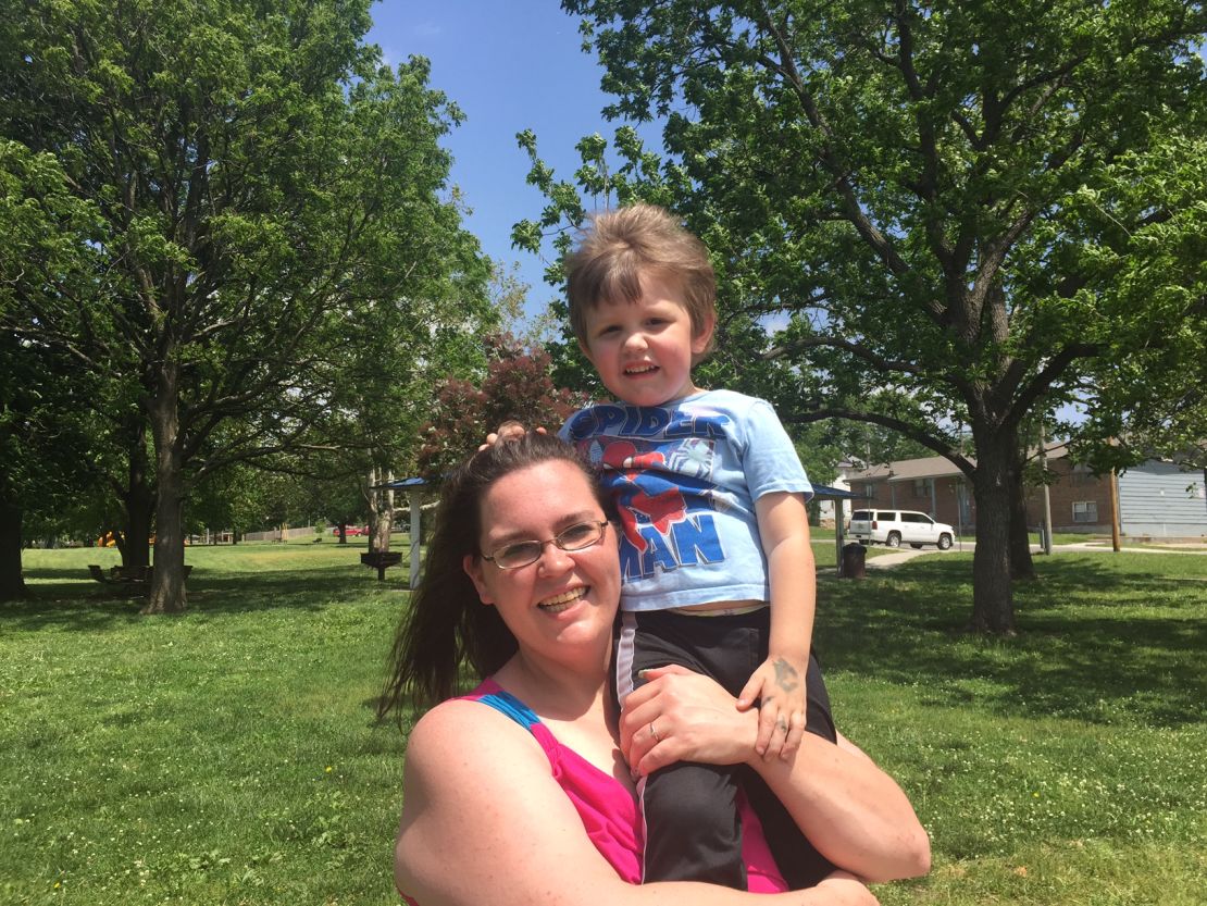 Elijah and his mother, Jaclyn Hamby.