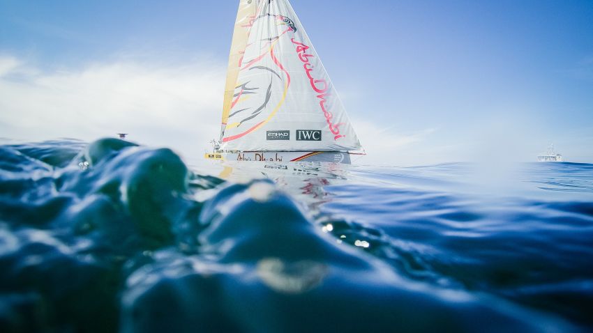 Abu Dhabi Ocean Racing team skippered by English Ian Walker sails to Gothenburg at the end of Leg 9 of the Volvo Ocean Race from Lorient to Gothenburg at the end of Leg 9 of the Volvo Ocean Race from Lorient (France) to Gothenburg (Sweden) to win the overall race in west Sweden on June 22, 2015. The Volvo Ocean Race 2014-15 is the 12th running of this ocean marathon. Starting from Alicante in Spain on October 4, 2014, the route, spanning some 39,379 nautical miles, visits 11 ports in eleven countries (Spain, South Africa, United Arab Emirates, China, New Zealand, Brazil, United States, Portugal, France, The Netherlands and Sweden) over nine months. AFP PHOTO / JONATHAN NACKSTRAND        (Photo credit should read JONATHAN NACKSTRAND/AFP/Getty Images)