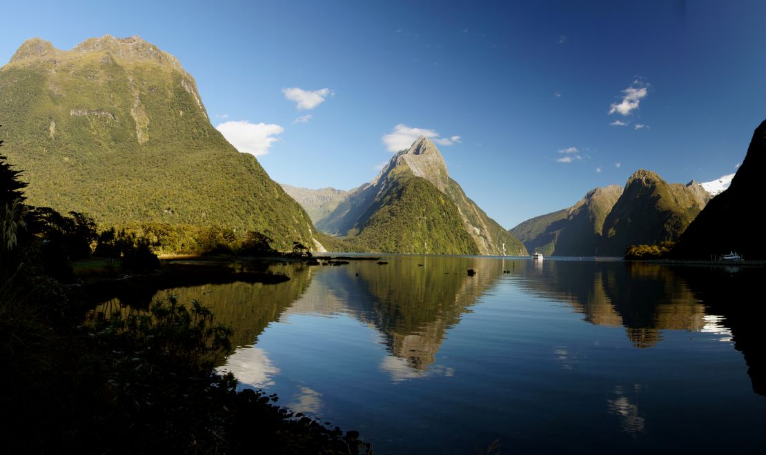 Milford Sound is a fiord in the south west of New Zealand's South Island.               