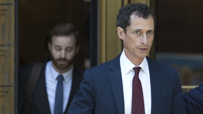 Former U.S. Rep. Anthony Weiner leaves Federal court, Friday, May 19, 2017, in New York. Weiner pleaded guilty to a charge of transmitting sexual material to a minor and could get years in prison. (AP Photo/Mary Altaffer)