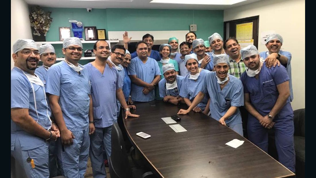 The Indian surgical team were led by Dr. Shailesh Puntambekar.