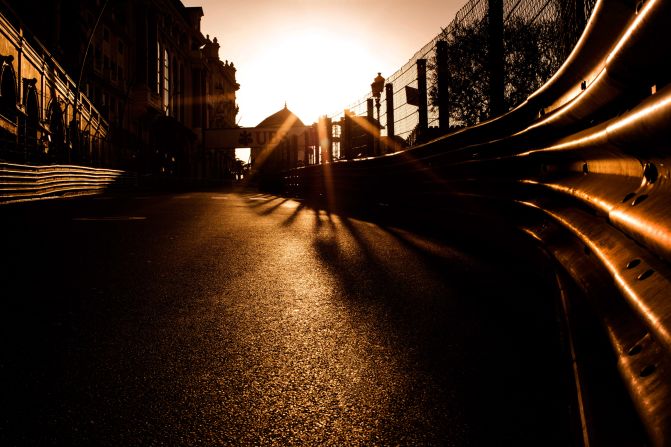 Sunrise over the Monaco track.