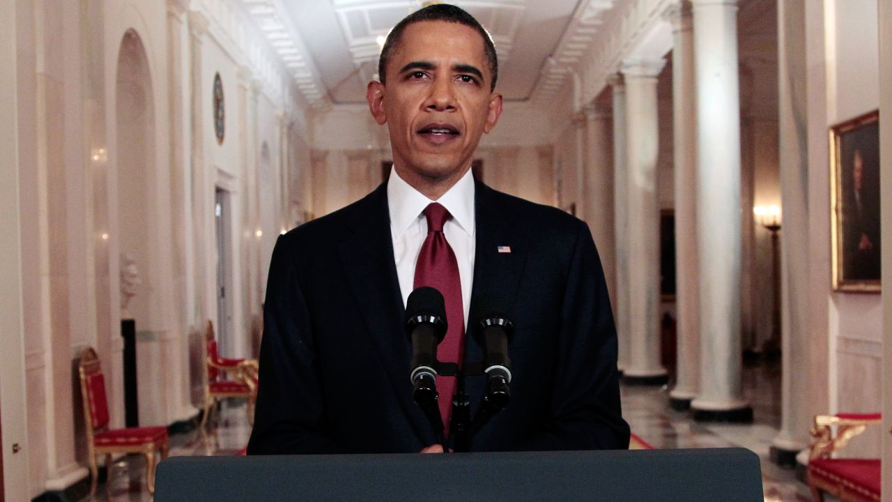 Obama announces the death of bin Laden on May 1, 2011.
