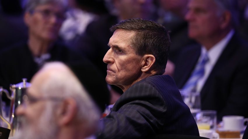 WASHINGTON, DC: National Security Adviser Michael Flynn listens to remarks at the National Prayer Breakfast where U.S. President Donald Trump spoke February 2, 2017 in Washington, DC. (Win McNamee/Getty Images)
